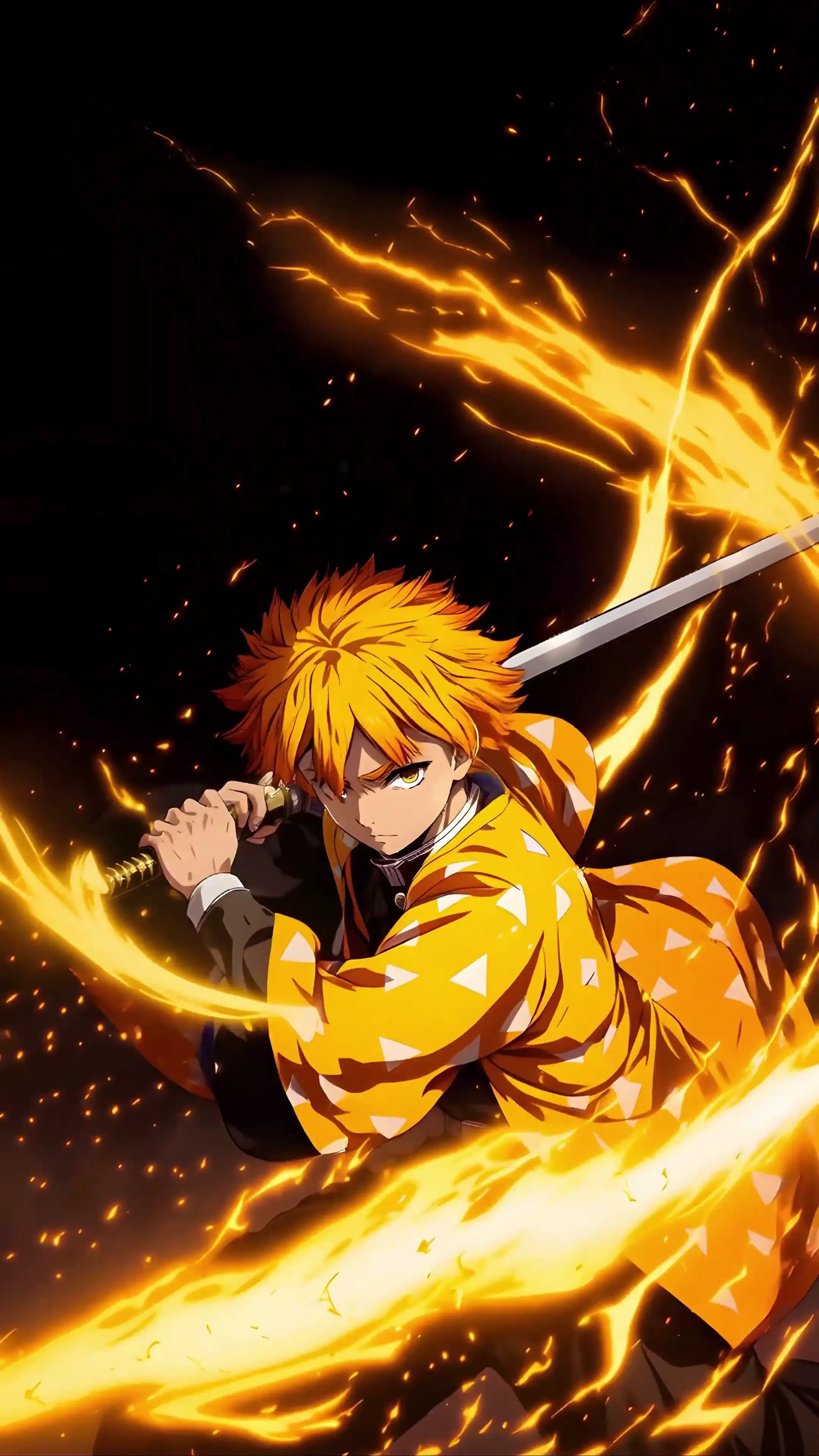 Zenitsu Agatsuma Sword Lightning Attack Demon Slayer