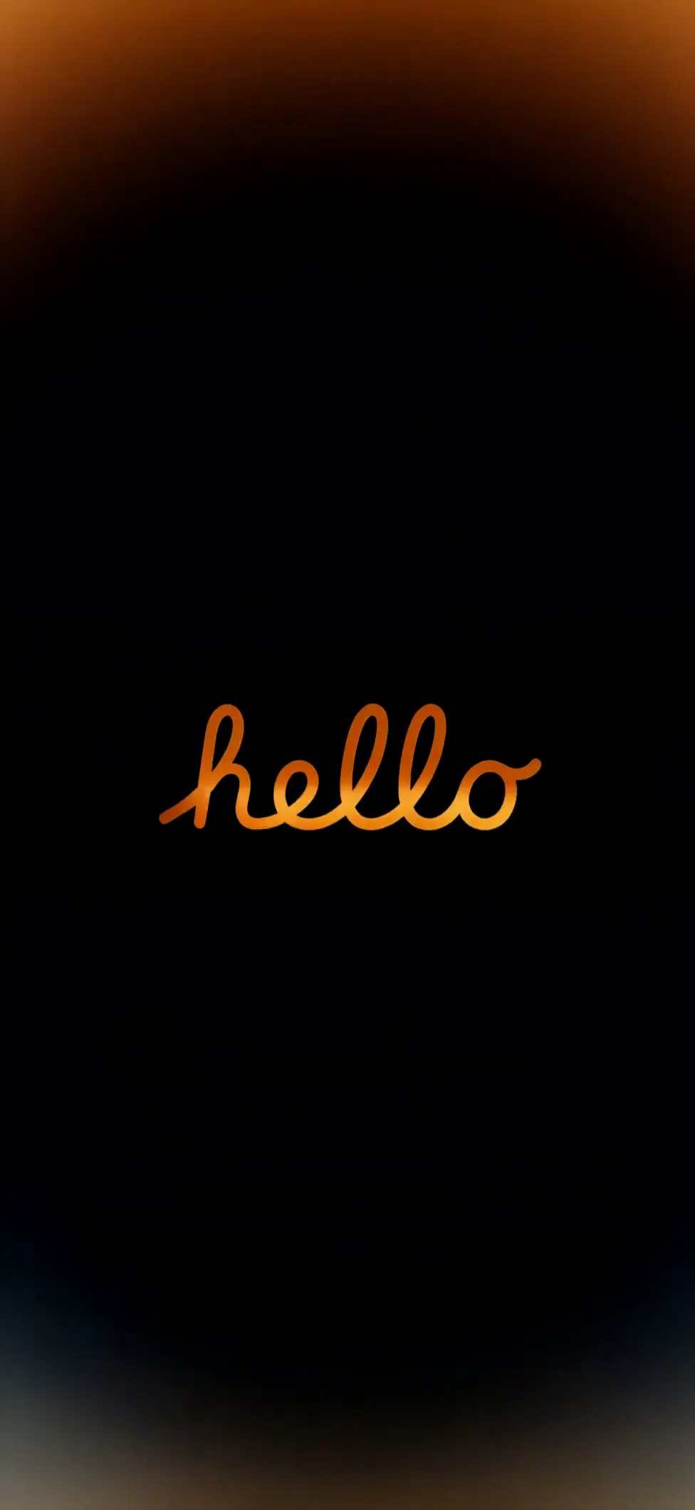 Warm Gradient Hello Minimalist iPhone Live Wallpaper