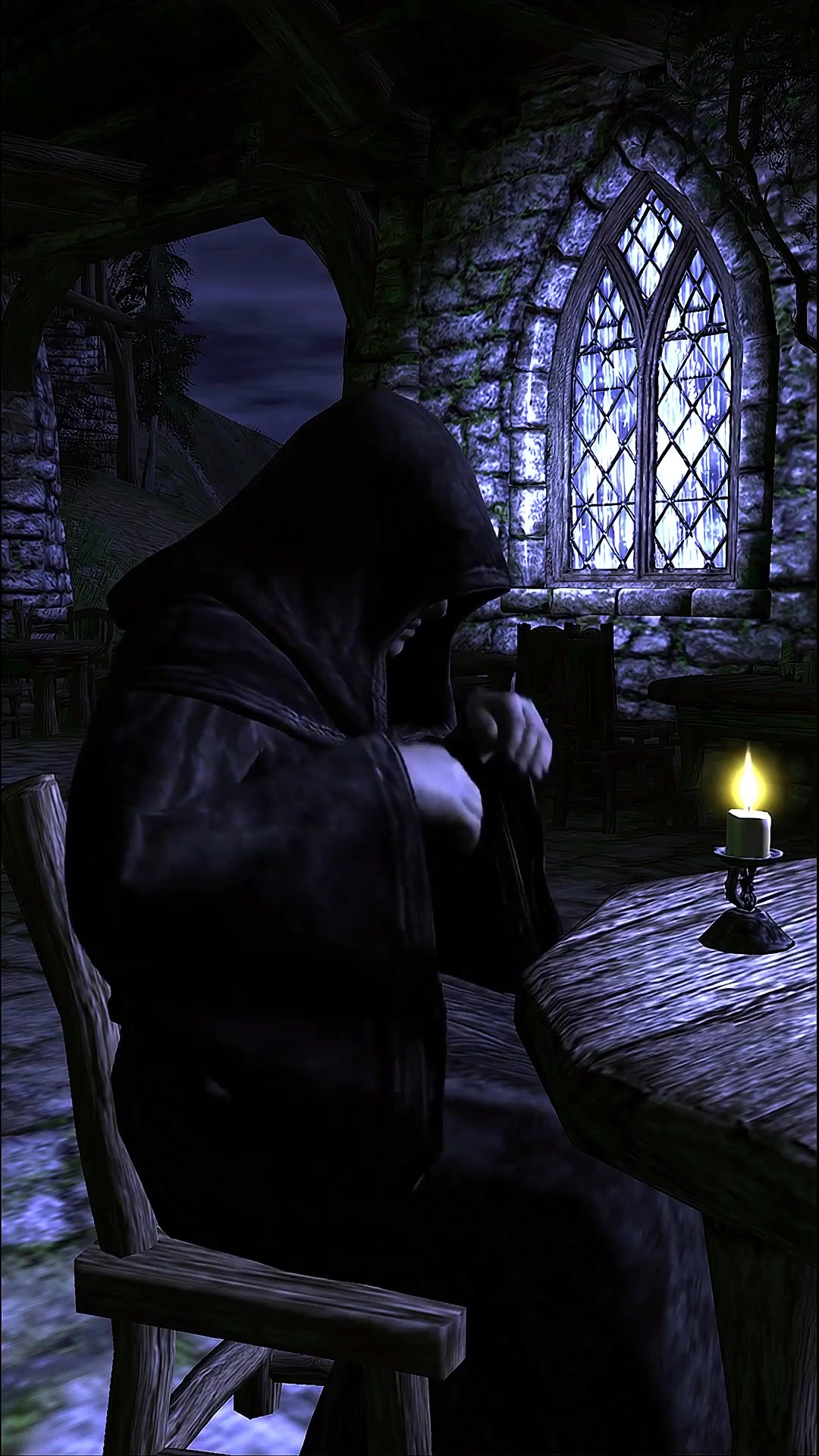 Weary Traveler by Candlelight