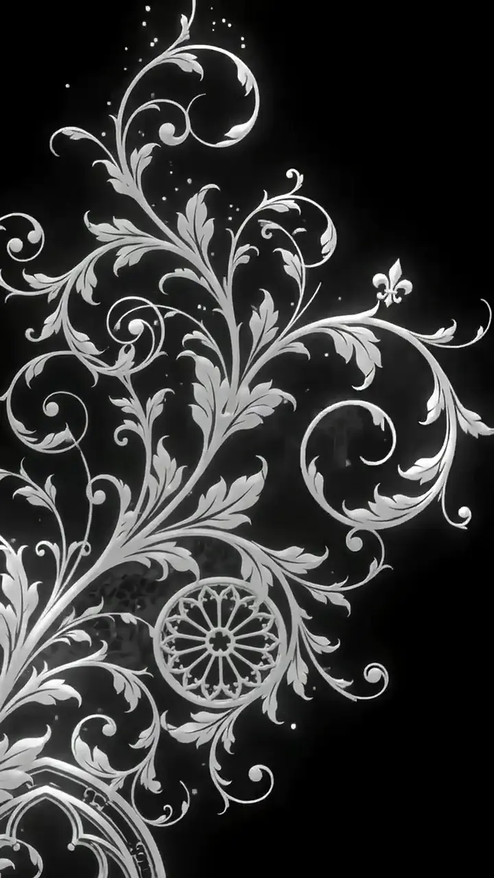 Gothic Silver Scrollwork Crosses HD Live Wallpaper