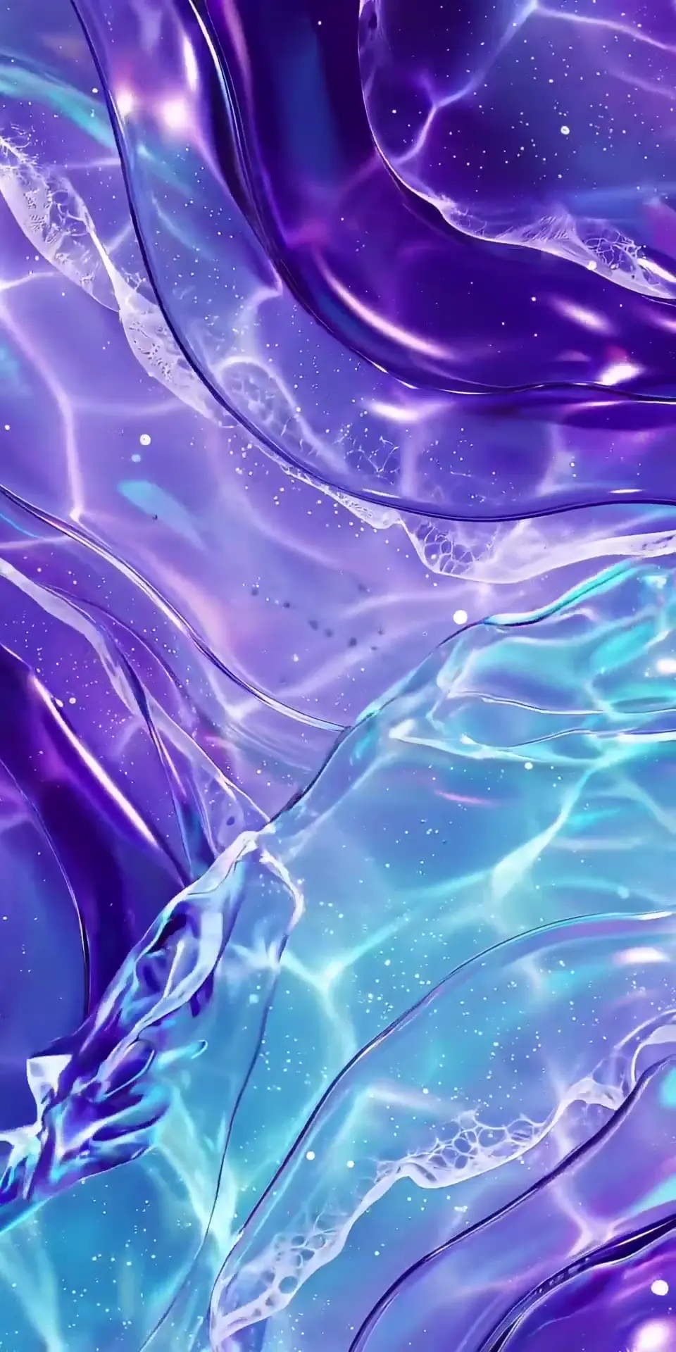 Shimmering Abstract Fluid Waves in 4K Animation