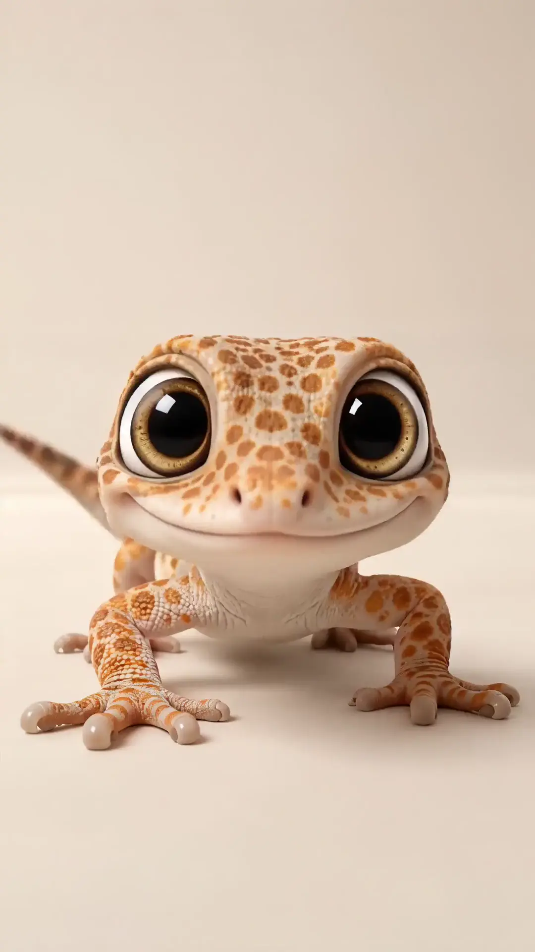 Adorable Cartoon Gecko with Big Eyes 4K Live Wallpaper
