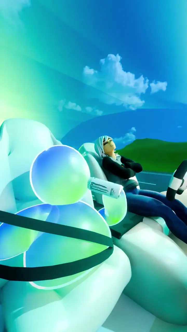 Aesthetic Anime Self-Driving Car Live Wallpaper