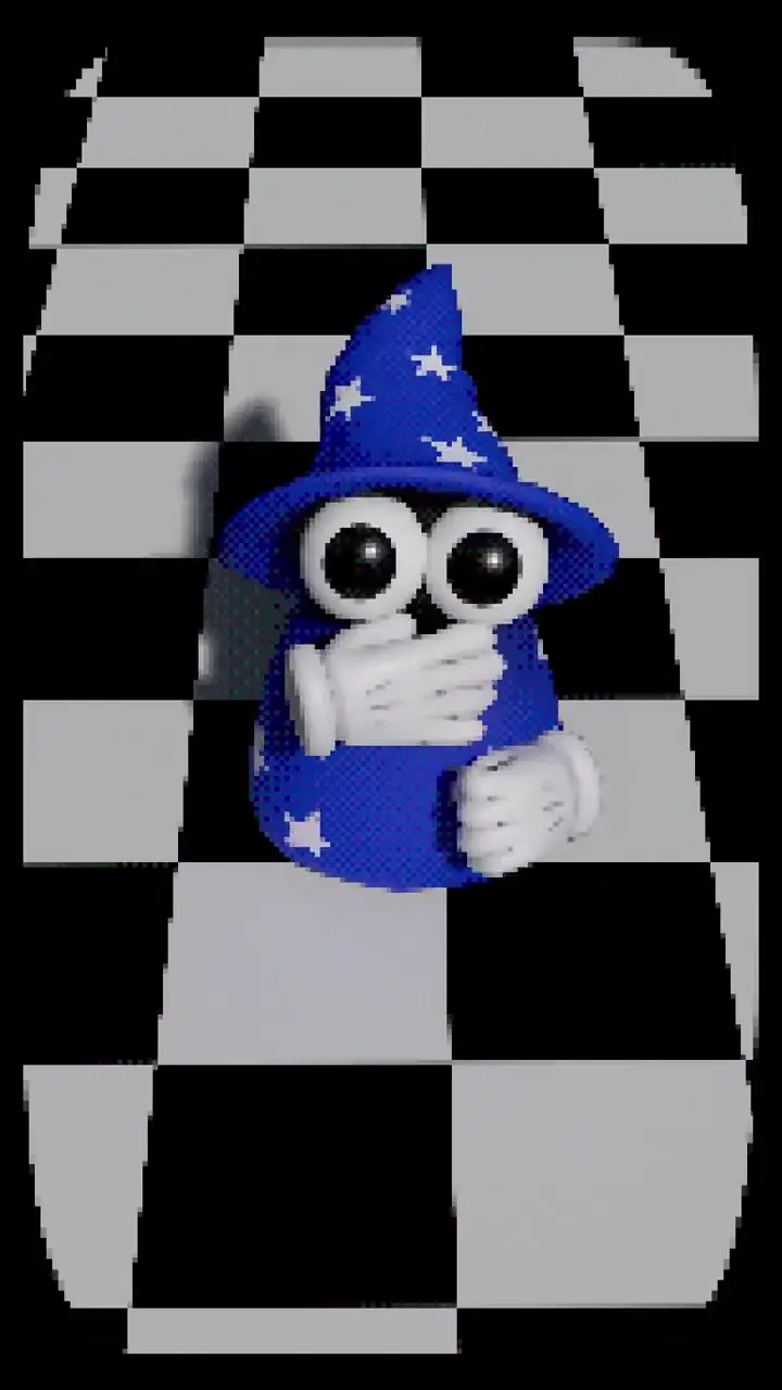 Cute Pixel Wizard Live Wallpaper in 4K for Mobile