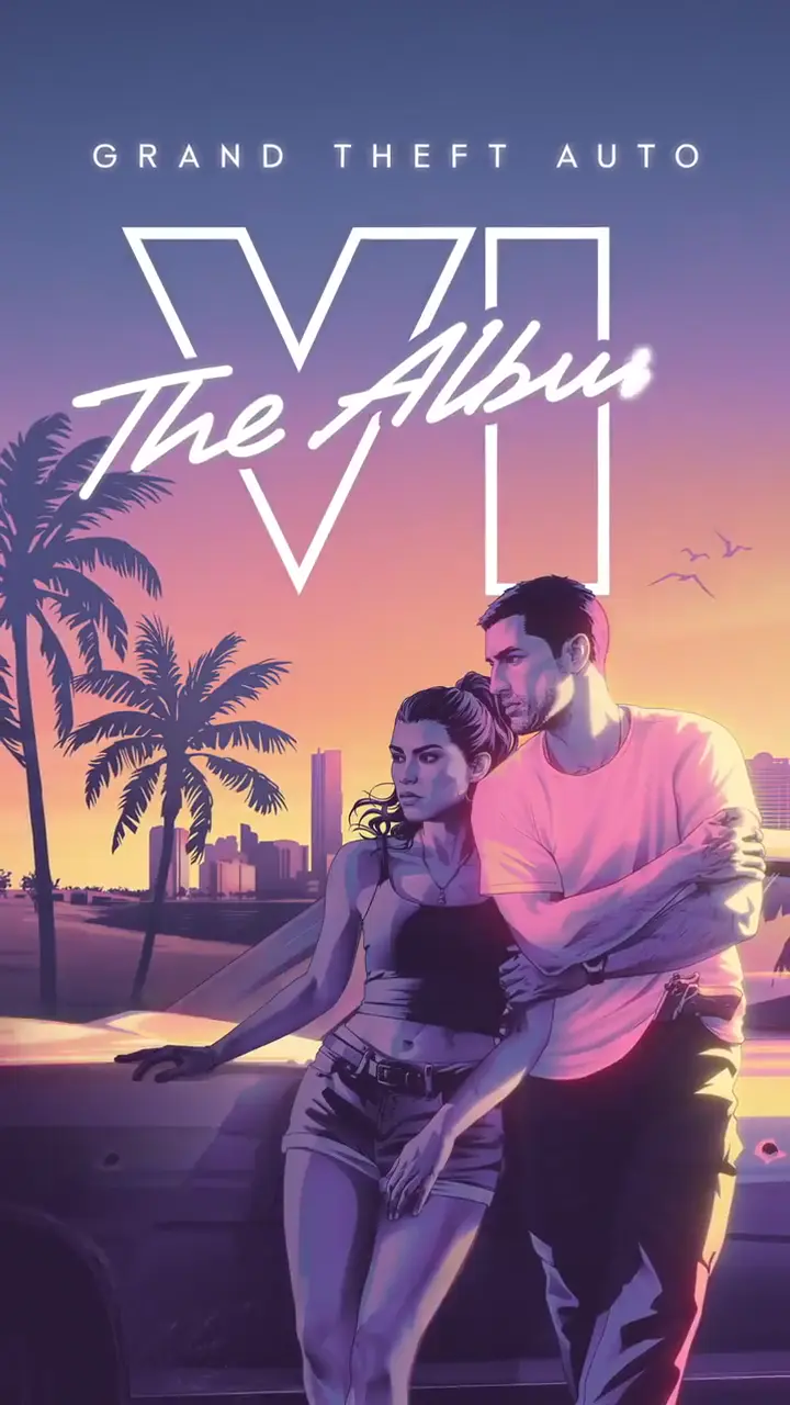 GTA VI Sunset Silhouette 4K Live Wallpaper for Mobile