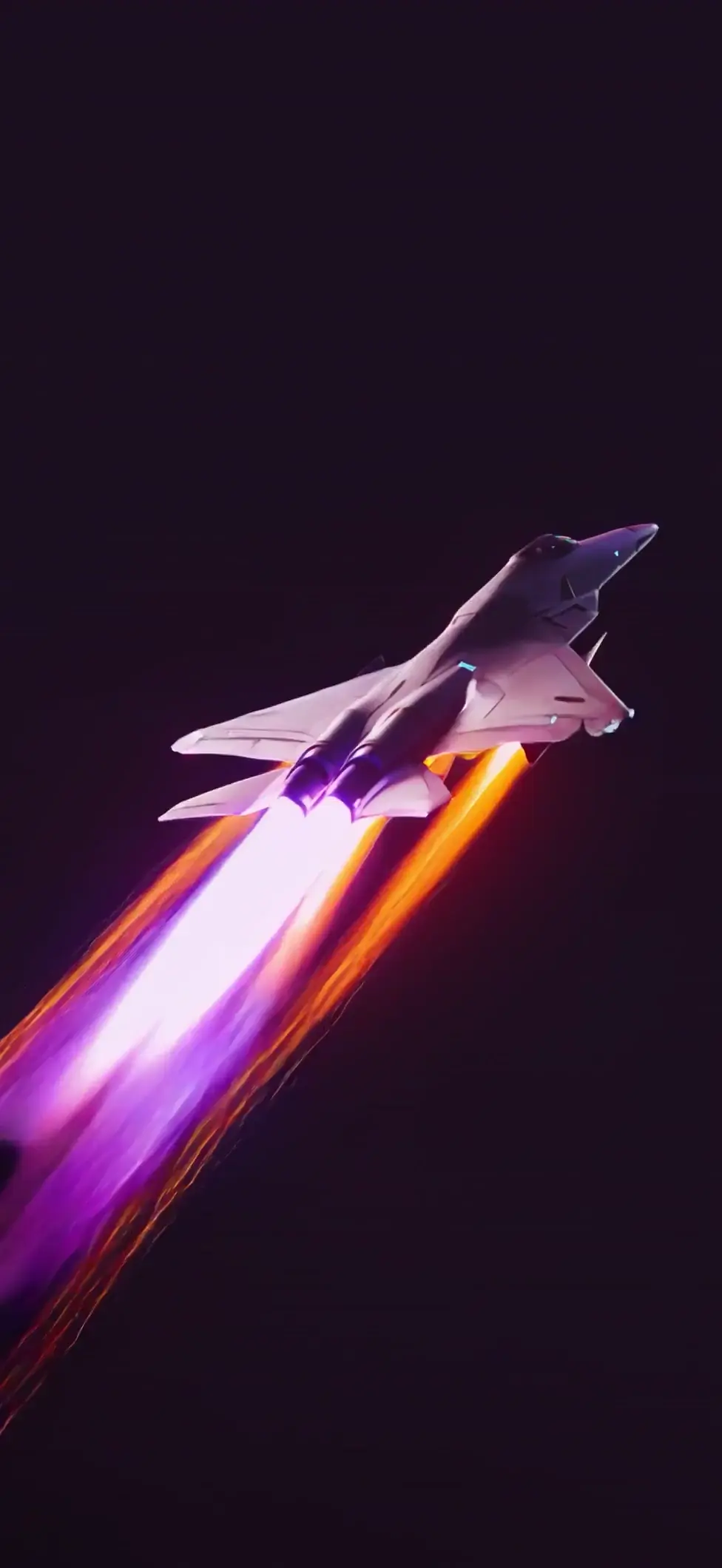 Futuristic Neon Fighter Jet Live Wallpaper in 4K