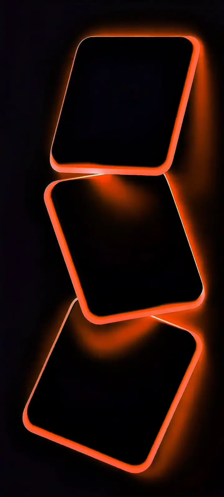 3D Abstract Animation with Glowing Red Squares