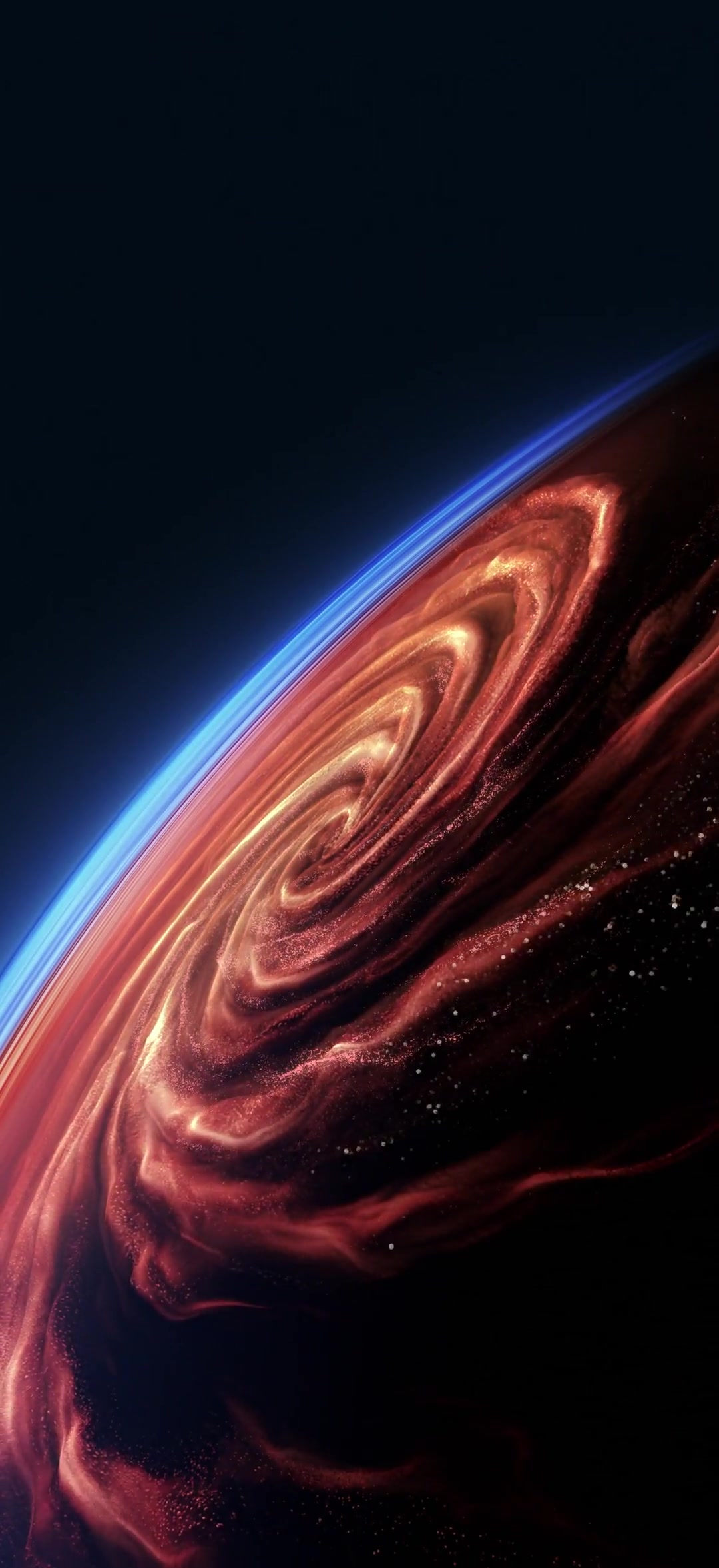 Fiery Cosmic Swirl
