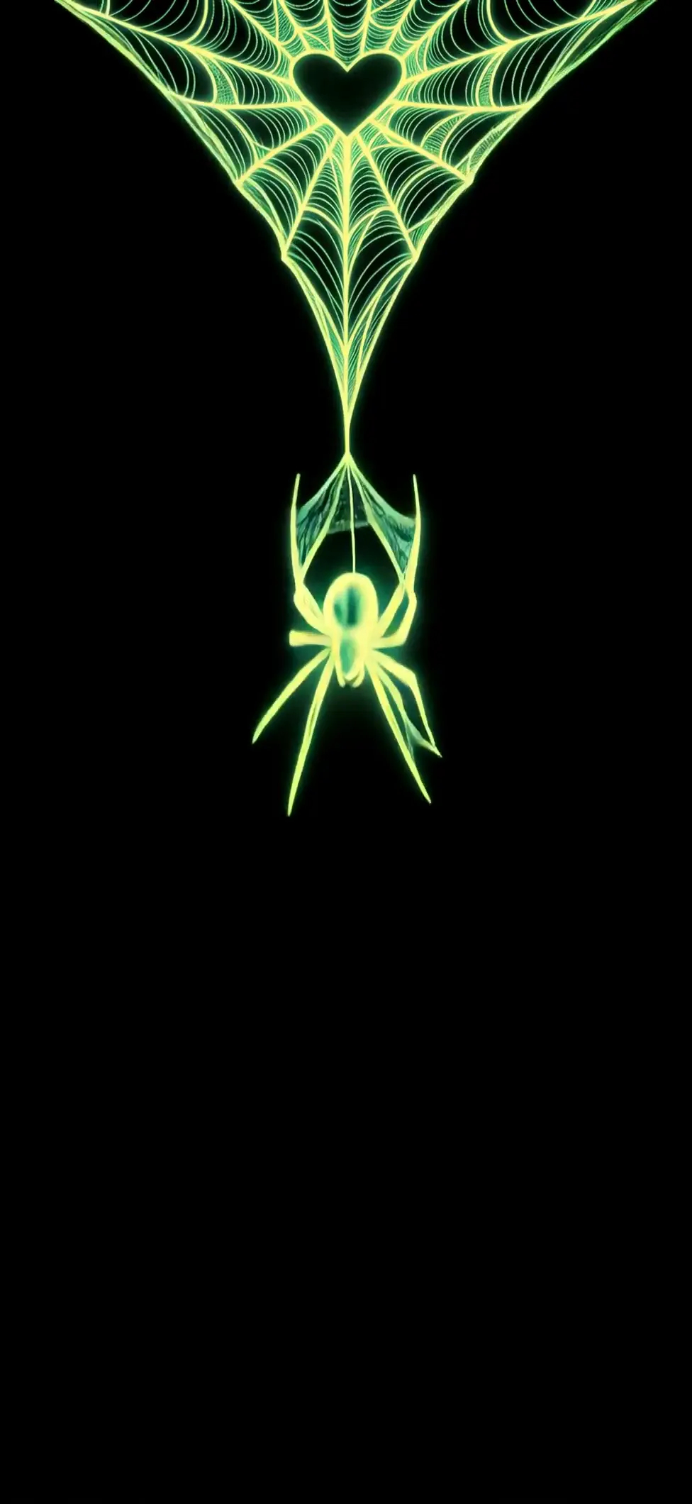 Neon Spider Heart Web Live Wallpaper for iPhone