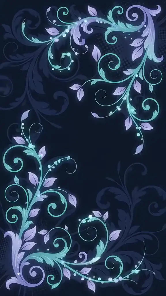 Glowing Floral Vines 4K Live Wallpaper for Mobile