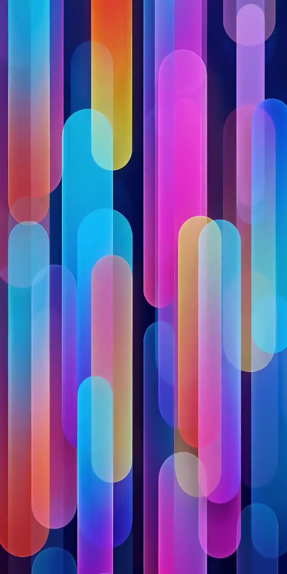 Vibrant Abstract 3D Glowing Bars Live Wallpaper