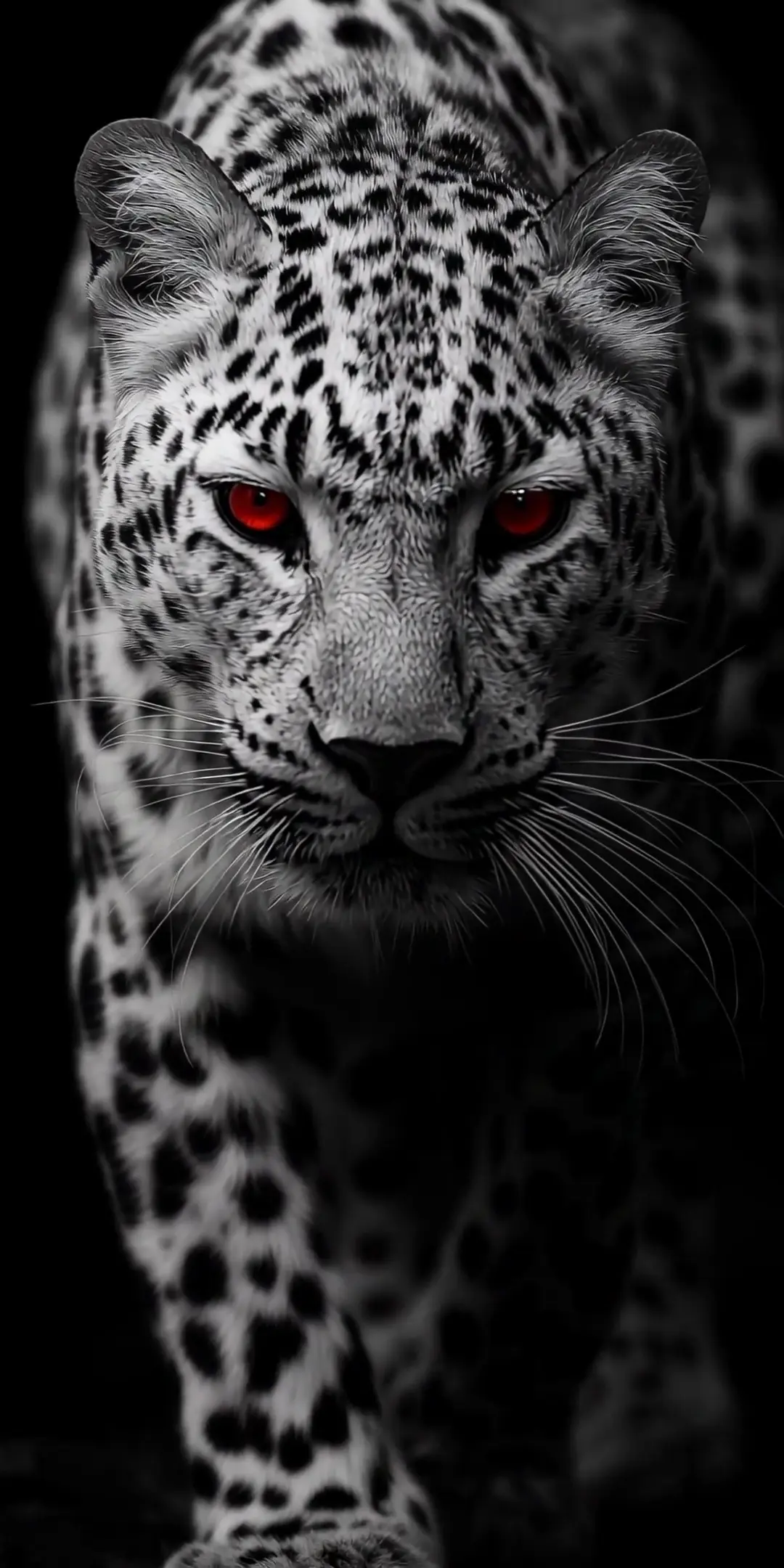 Leopard with Red Eyes 4K Live Wallpaper