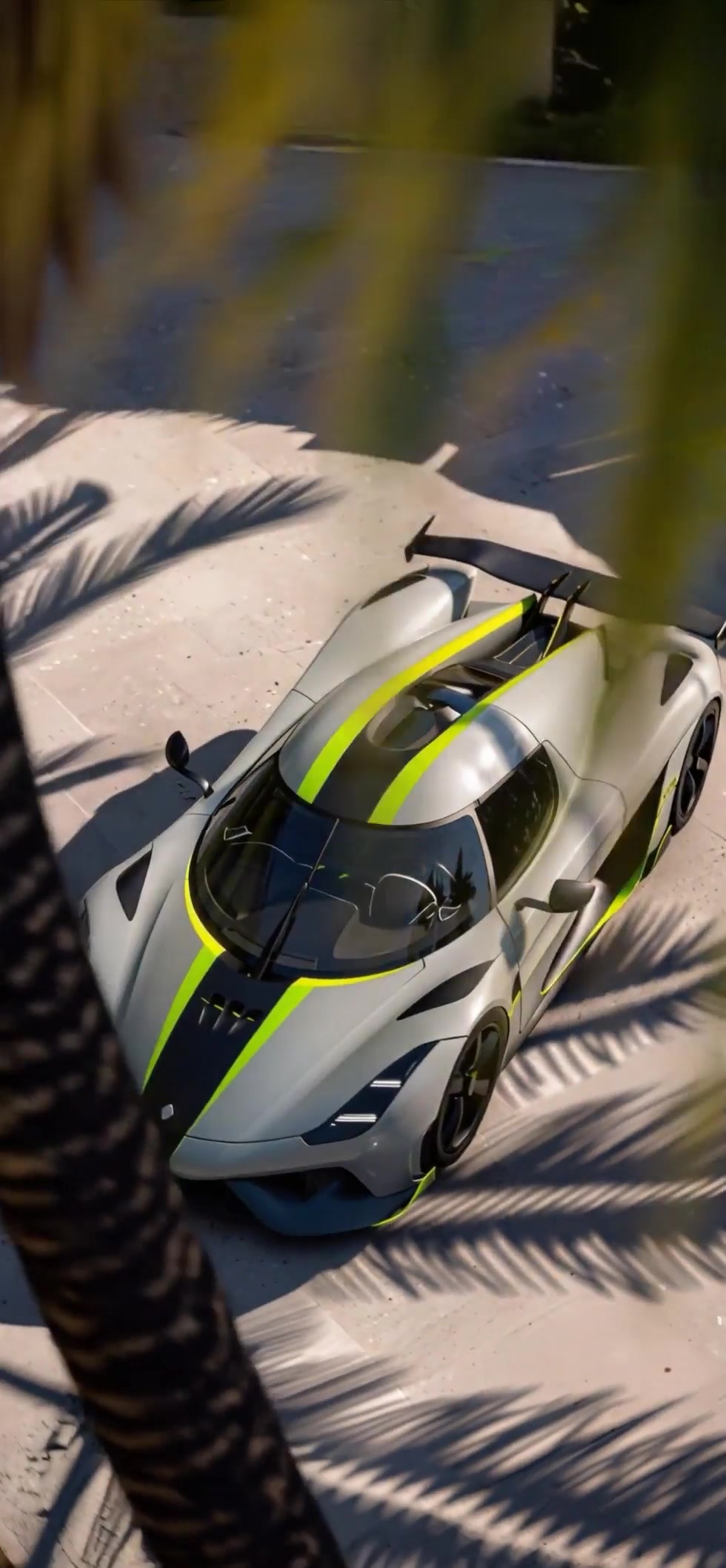 Neon Striped Supercar