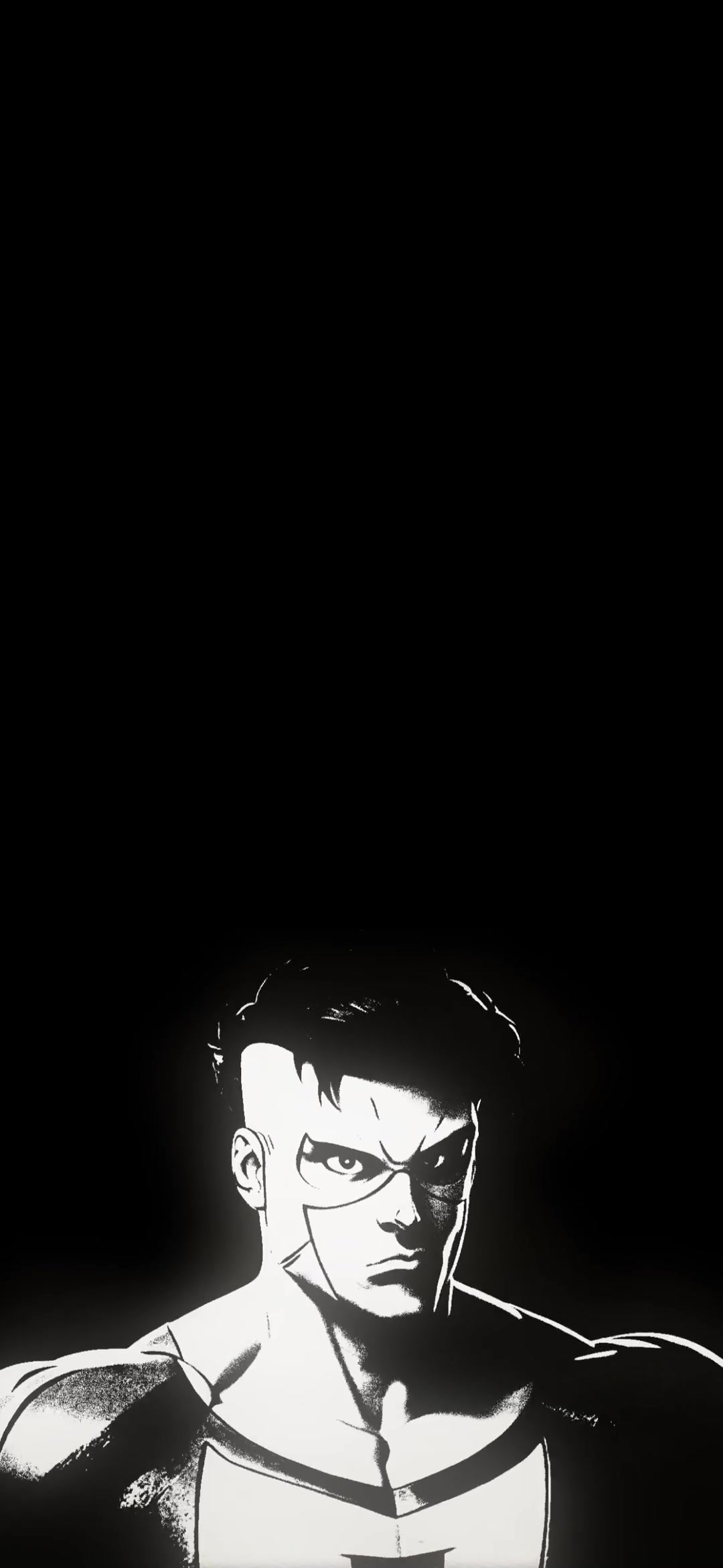 Invincible Heroic Gaze Monochrome Live Wallpaper