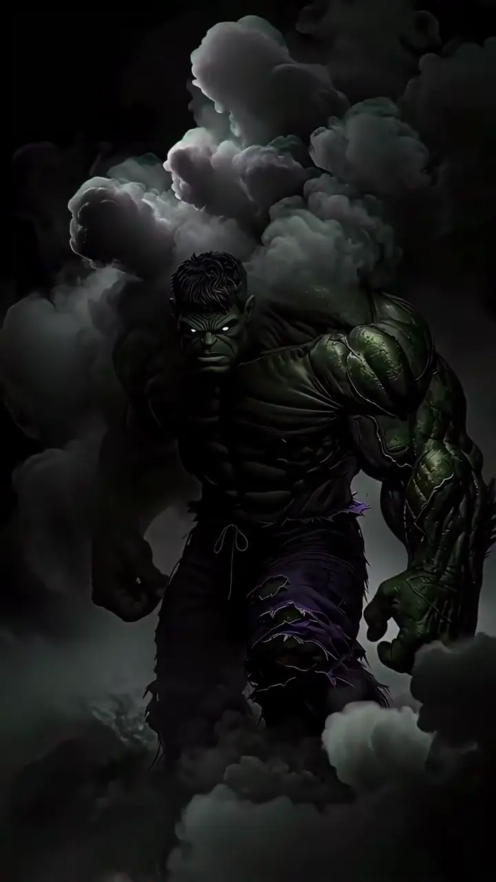 Epic Hulk Raging Smoke Marvel Superhero Wallpaper