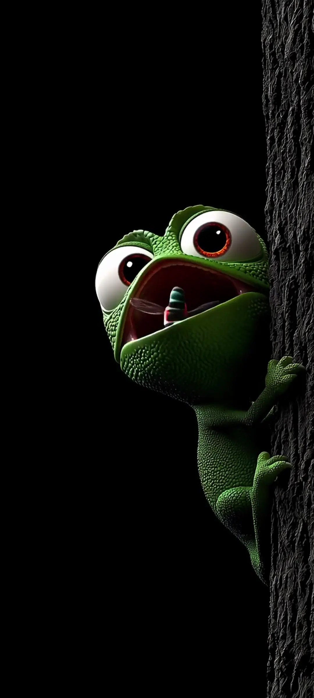 Funny 3D Cartoon Chameleon Live Wallpaper for Mobile