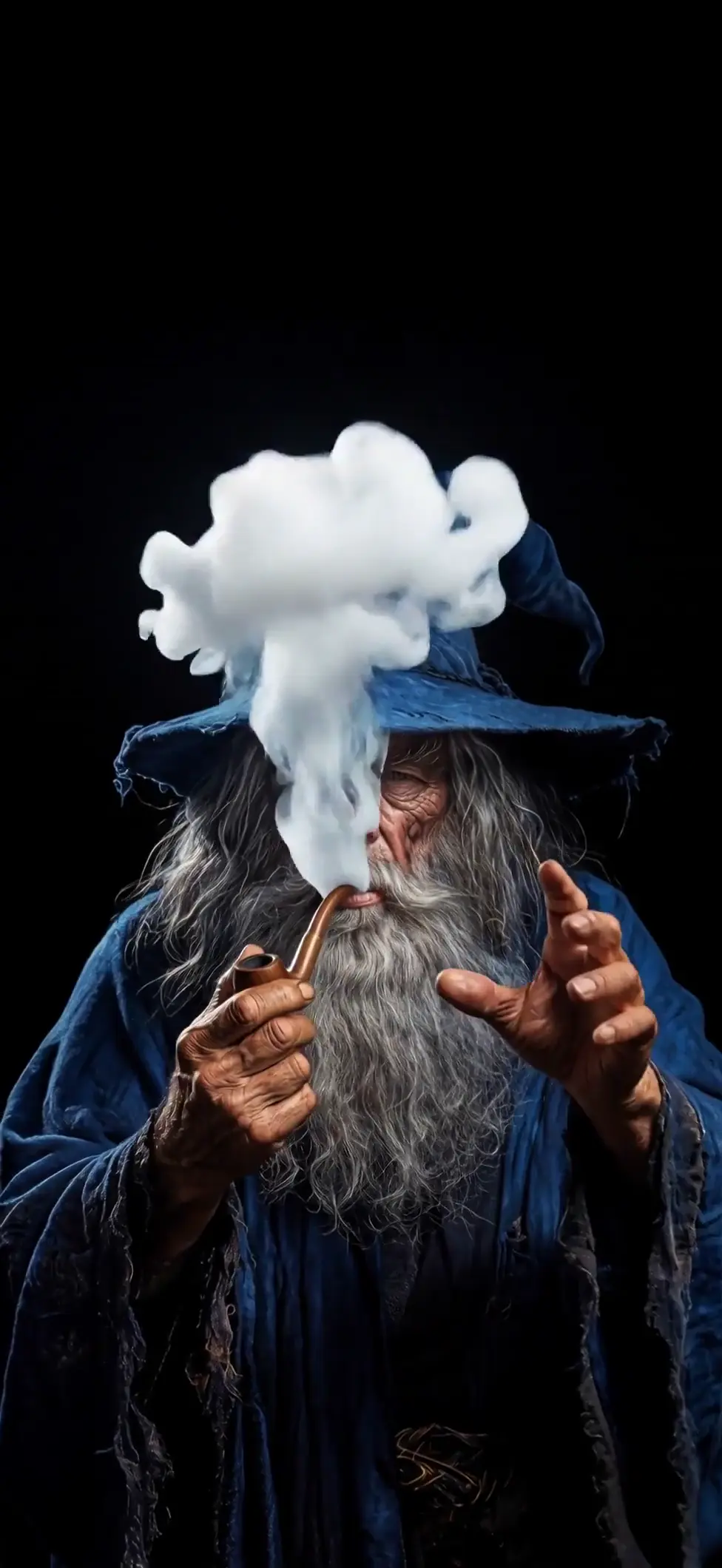 Mystical Wizard Smoking Pipe Fantasy 4K Live Wallpaper