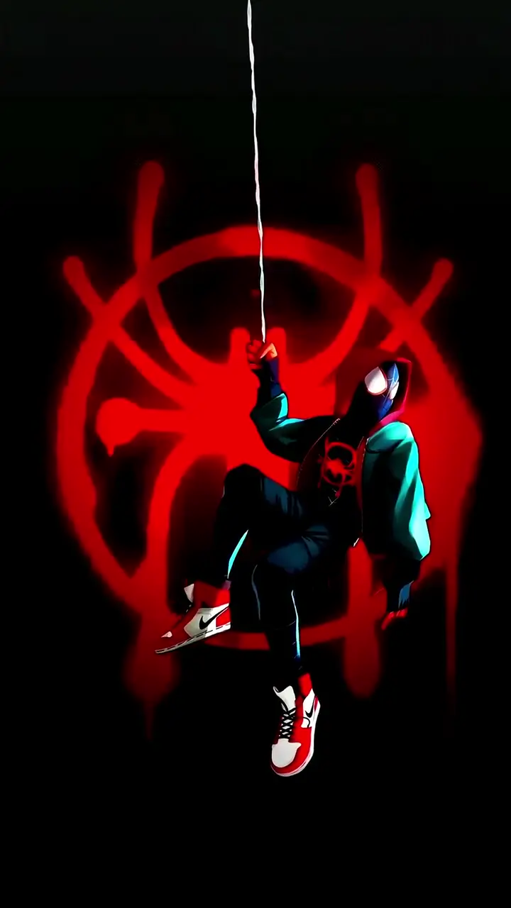 Miles Morales Animated Graffiti Swing Spider-Man Wallpaper