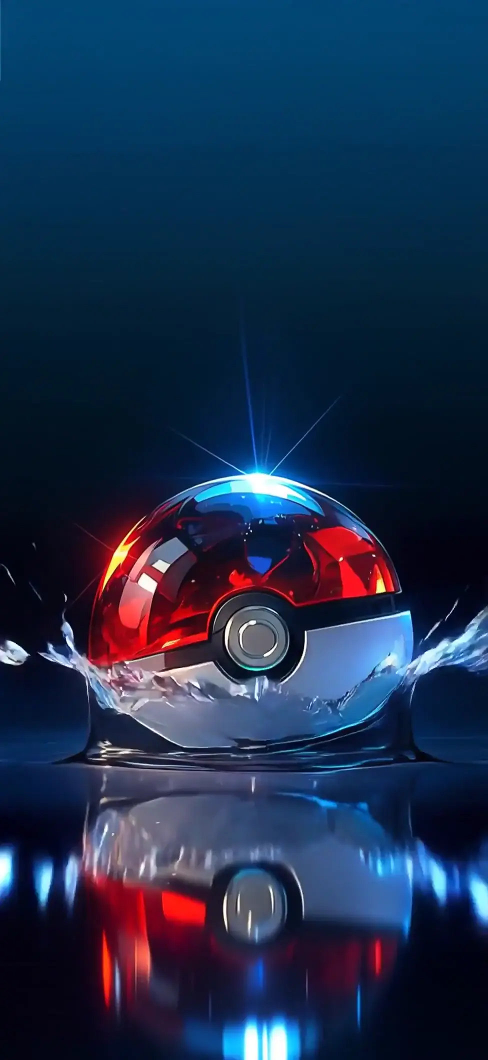 4K Pokeball Water Splash Live Wallpaper for Mobile