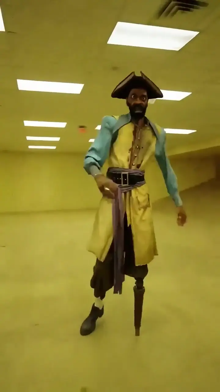 Creepy Pirate in Backrooms Live Wallpaper 4K