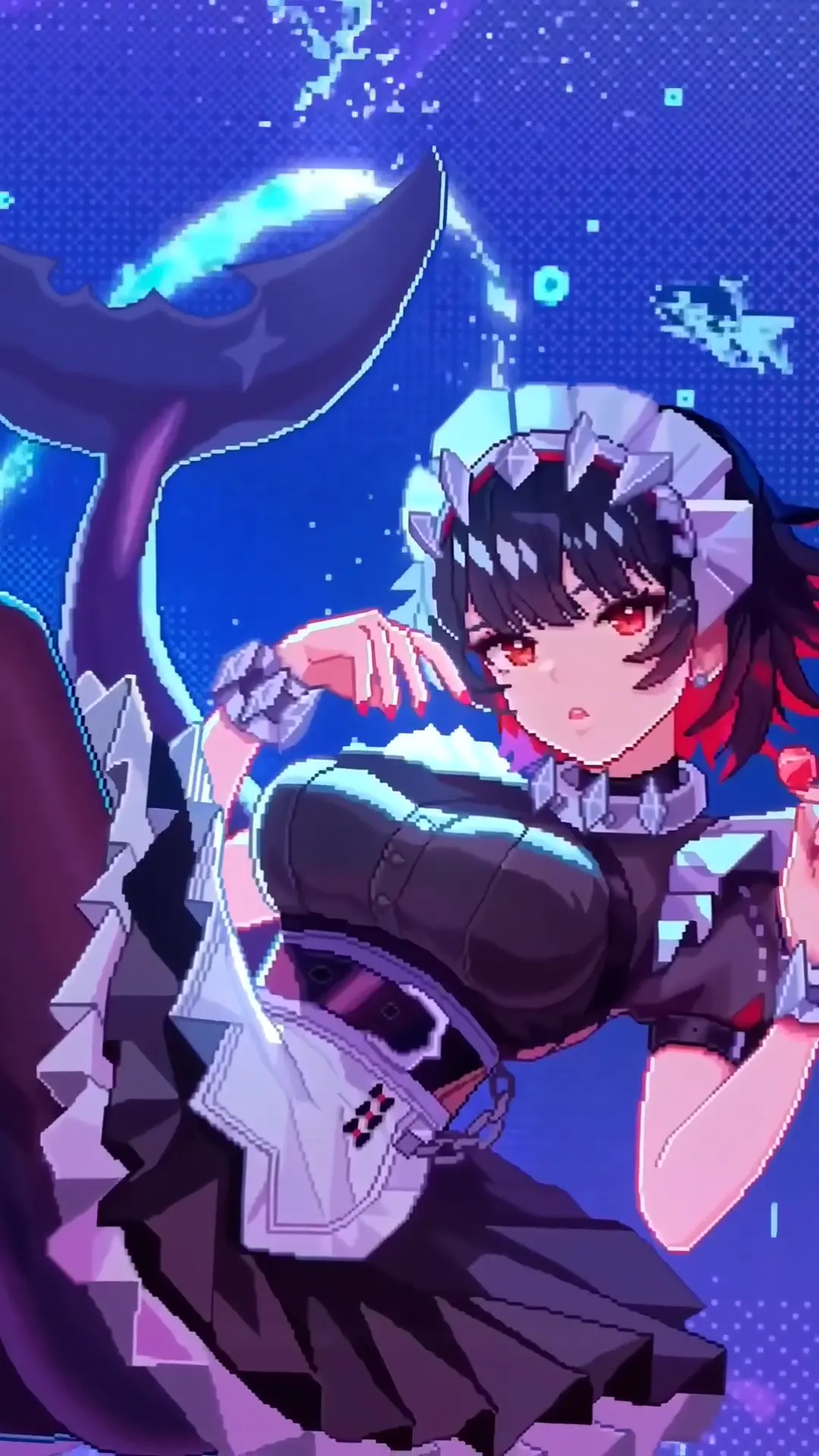 Ellen Joe Pixel Art Mermaid Maid Wallpaper 4K