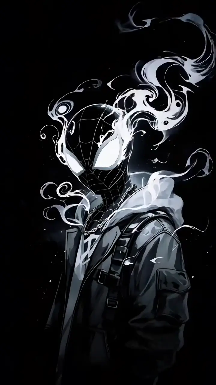 Miles Morales Black Suit 4K Live Wallpaper for iPhone