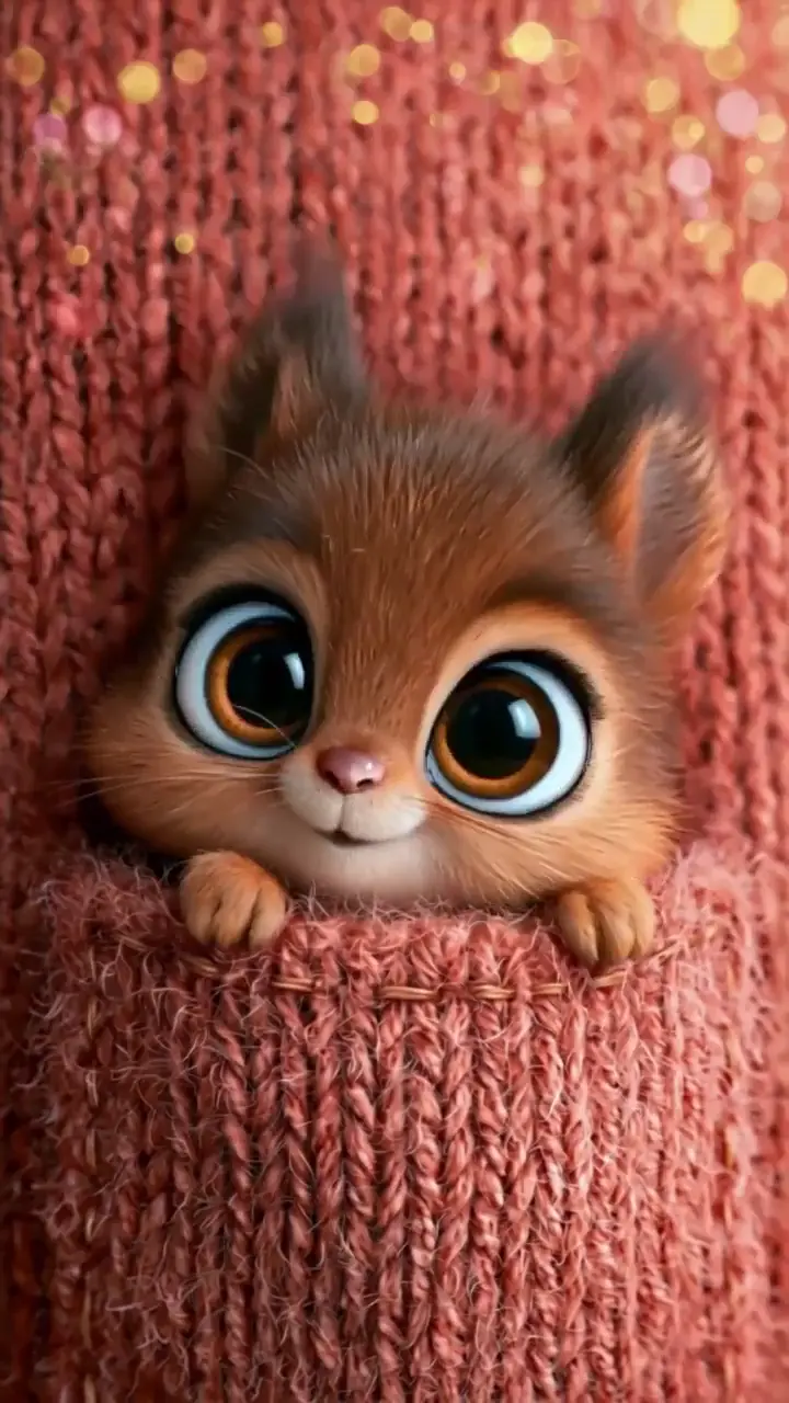 Cute Animal Paws Peeking Cozy Knit HD Wallpaper