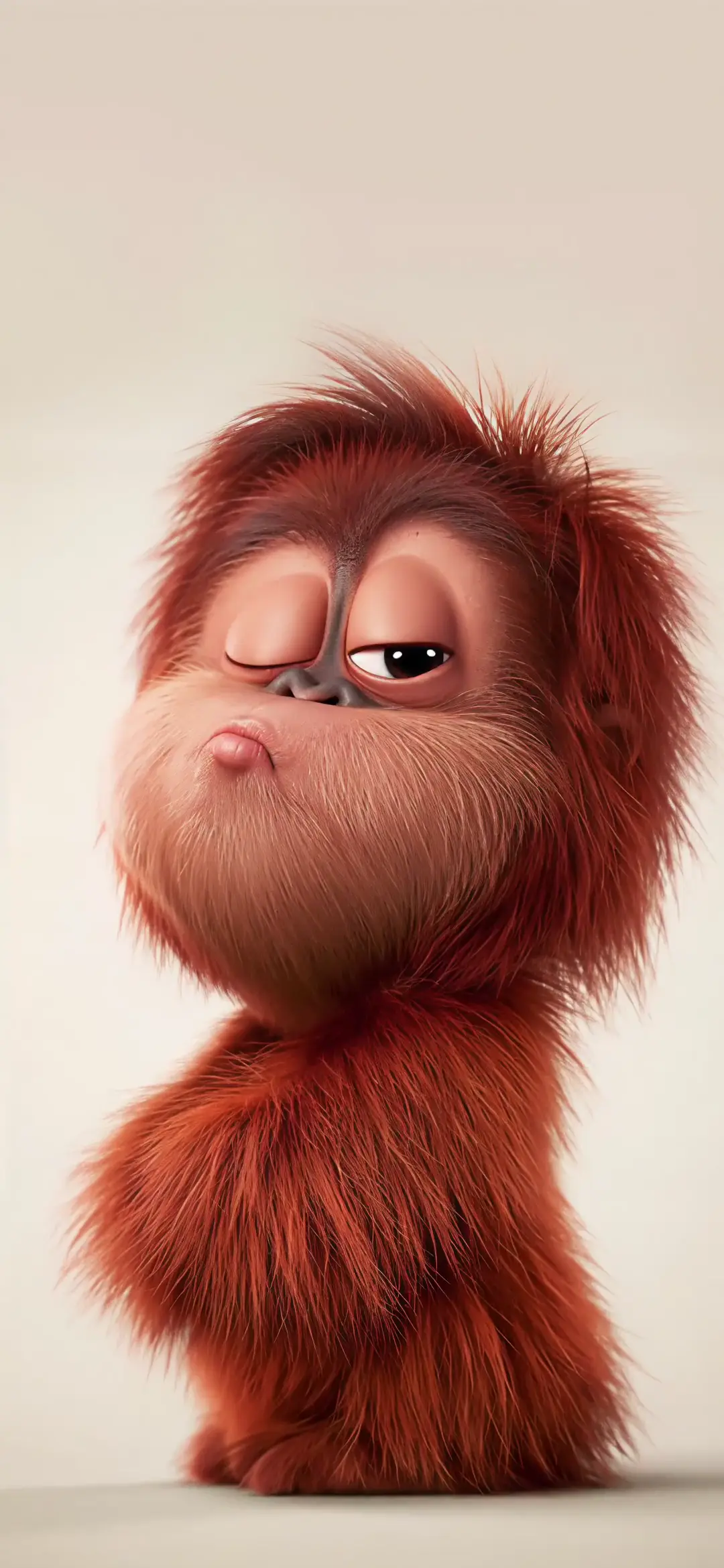 Animated Fluffy Baby Orangutan Live Wallpaper in 4K