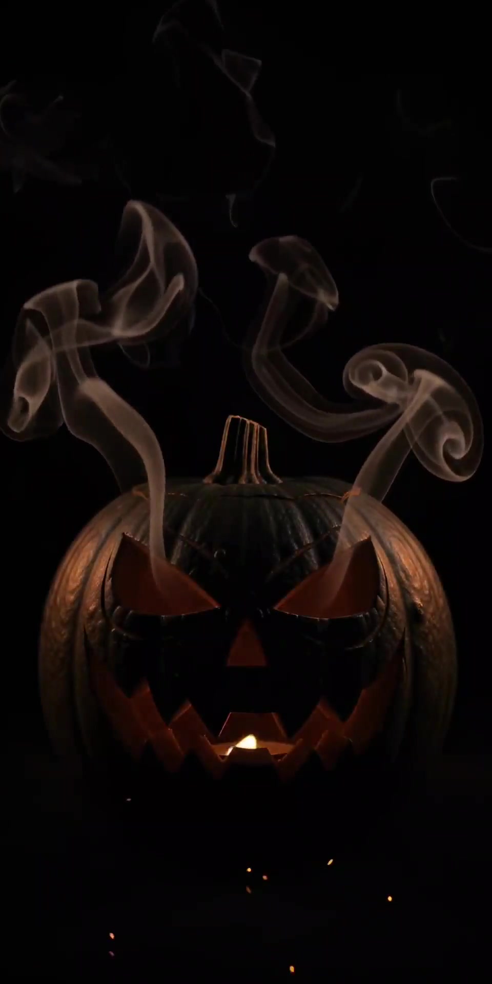 Eerie Smoking Pumpkin