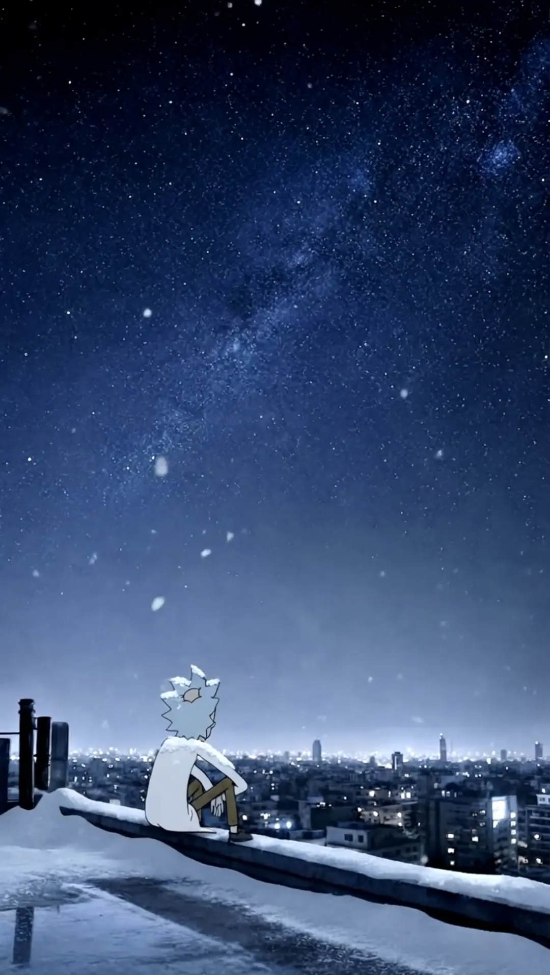 瑞克与莫蒂星空夜景4K动态壁纸