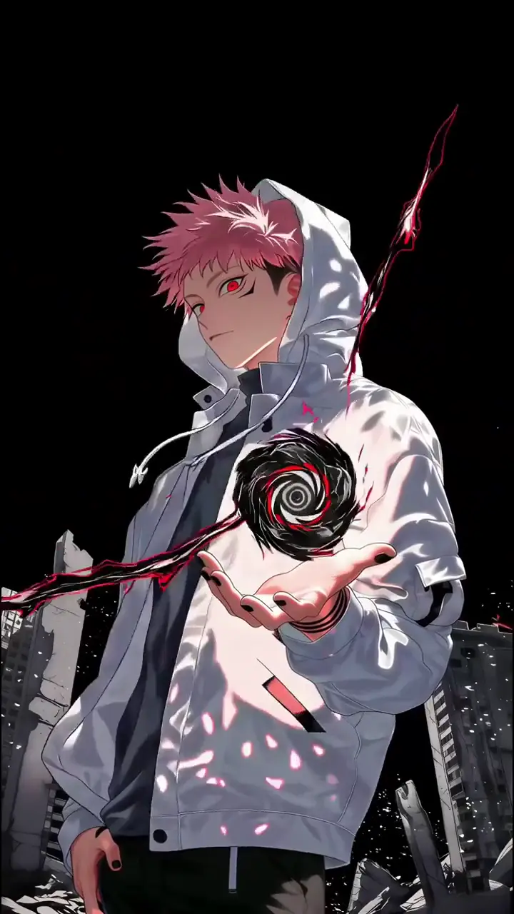 Yuji Itadori Sukuna Dark Cursed Energy 4K Anime Wallpaper