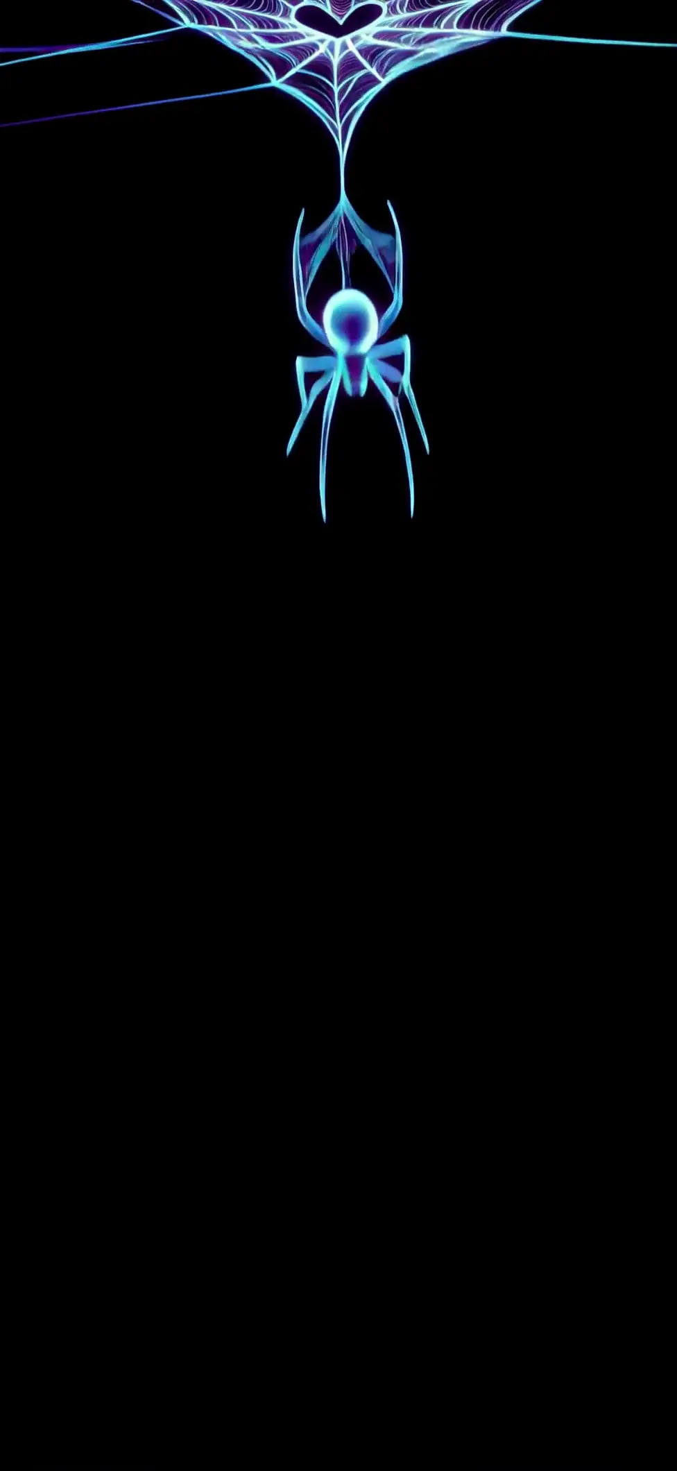 Glowing Neon Spider Abstract Live Wallpaper in 4K