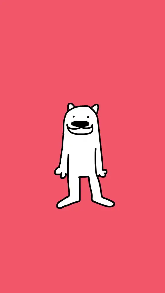 Minimalist Dancing Bear Cute Pink Live Wallpaper