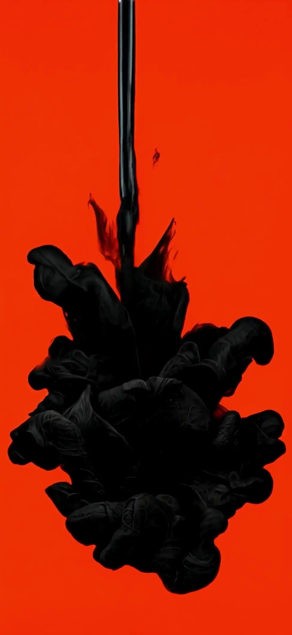 Black Ink Fluid Art Live Wallpaper for Mobile
