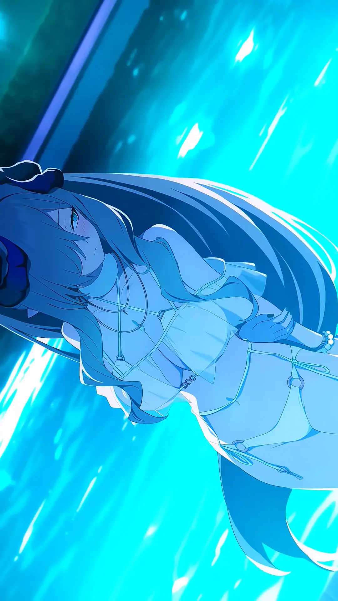Blue Archive Anime Live Wallpaper in Serene Azure