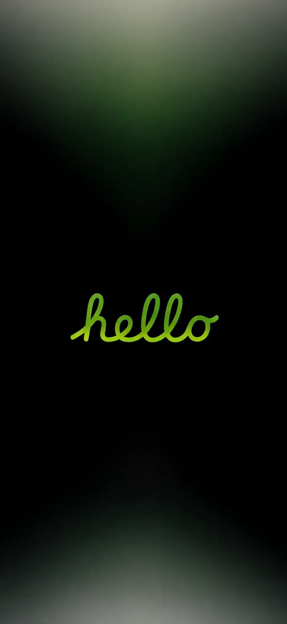 Lime Green Gradient Minimalist Hello Wallpaper