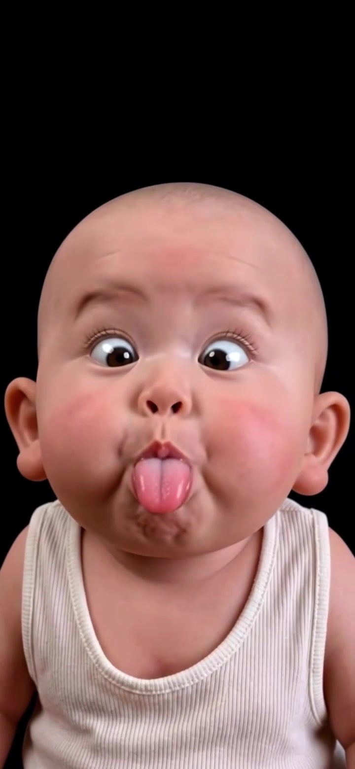 Funny Baby Making a Face Live Wallpaper