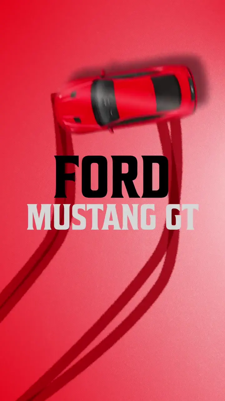Red Ford Mustang GT Animated 4K Car Wallpaper