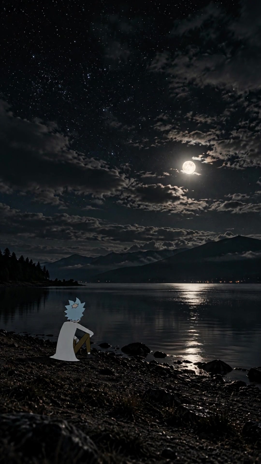 Rick Sanchez Stargazing by the Lake