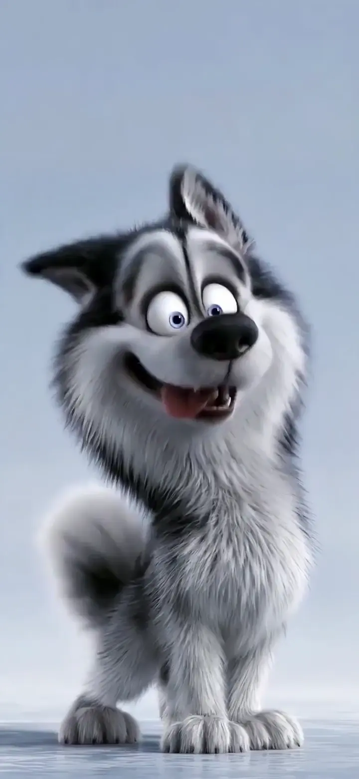 Funny Cartoon Husky Live Wallpaper for Mobile