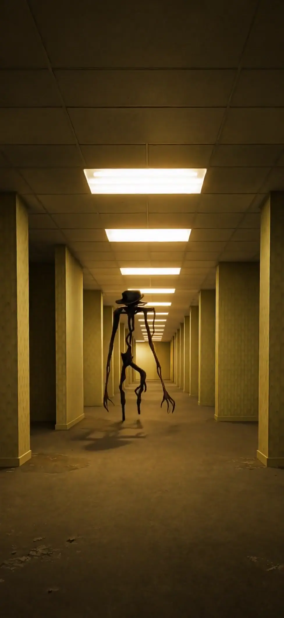 Eerie Backrooms Figure Live Wallpaper in 4K