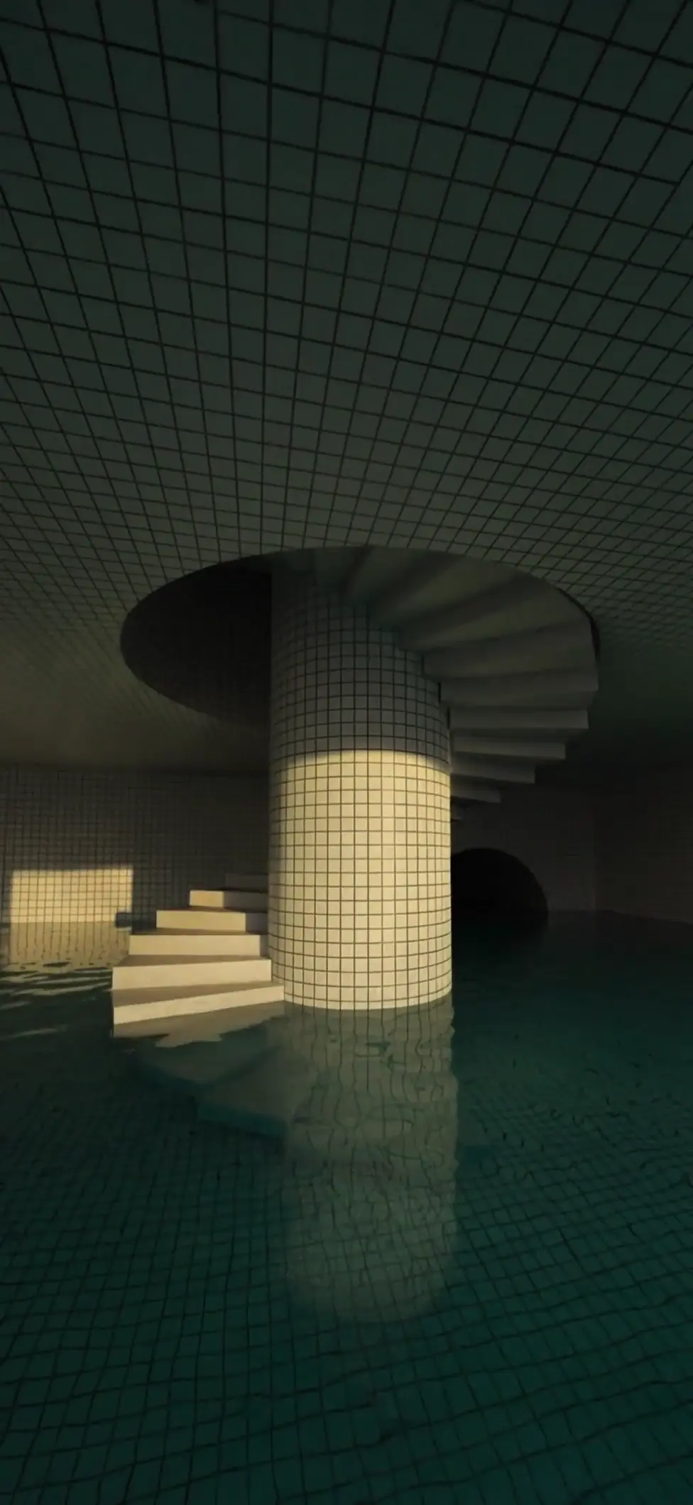 Surreal Poolcore Staircase 4K Live Wallpaper