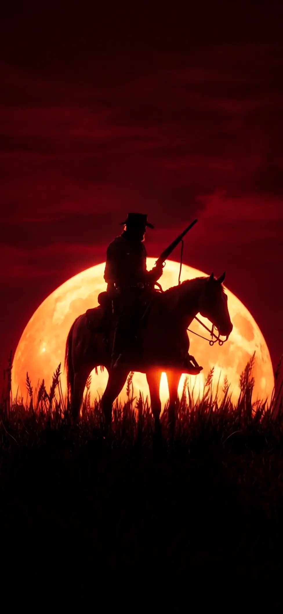 Red Dead Redemption Cowboy Silhouette Live Wallpaper 4K