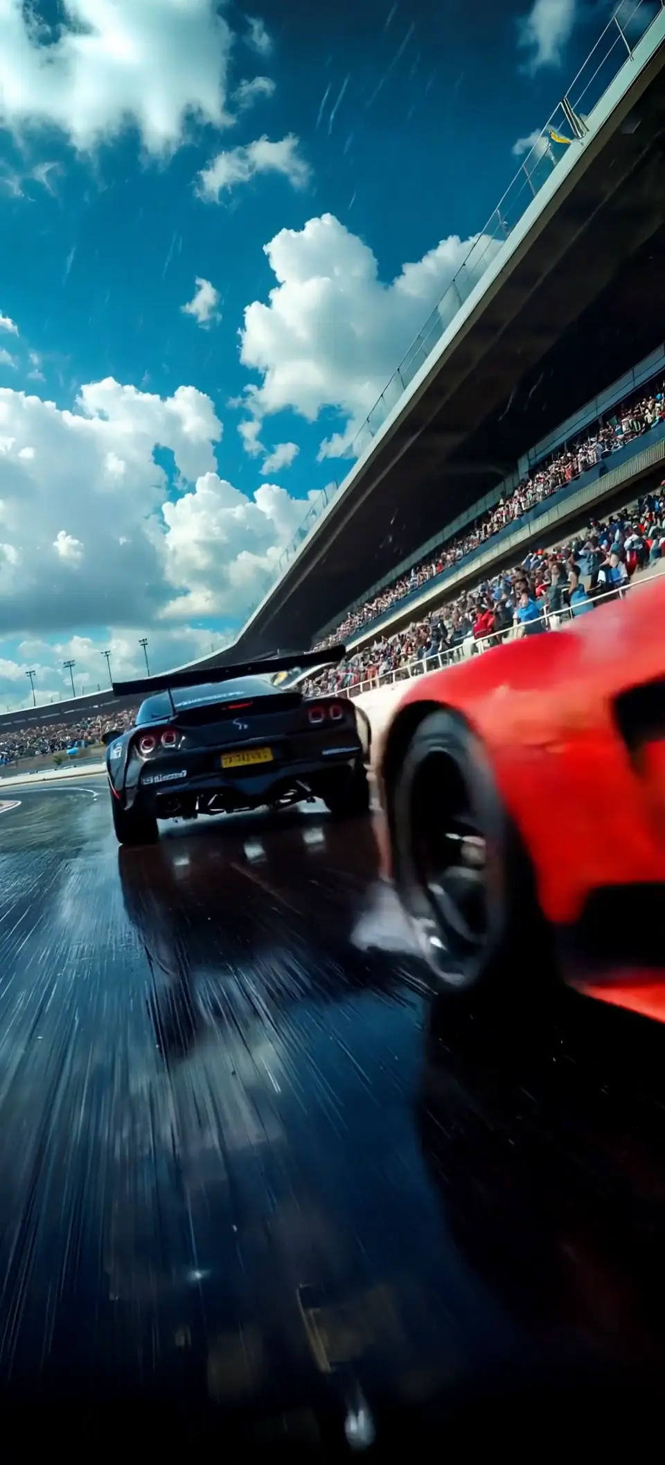 Stream Racing Background Dynamic Race Car Action on Wet Track in 4K | Live Wallpaper Download ...