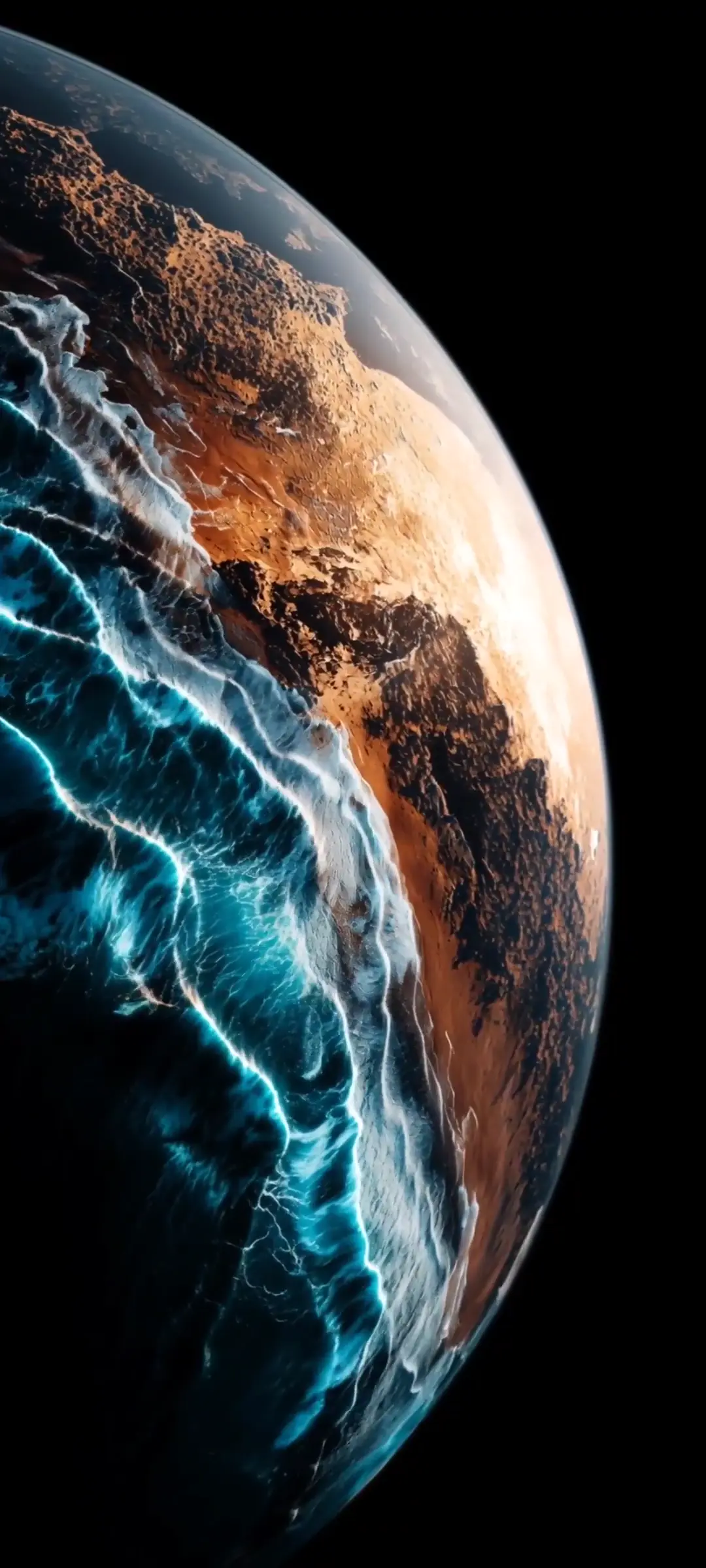 Electric Storm on Planet Live 4K Space Wallpaper