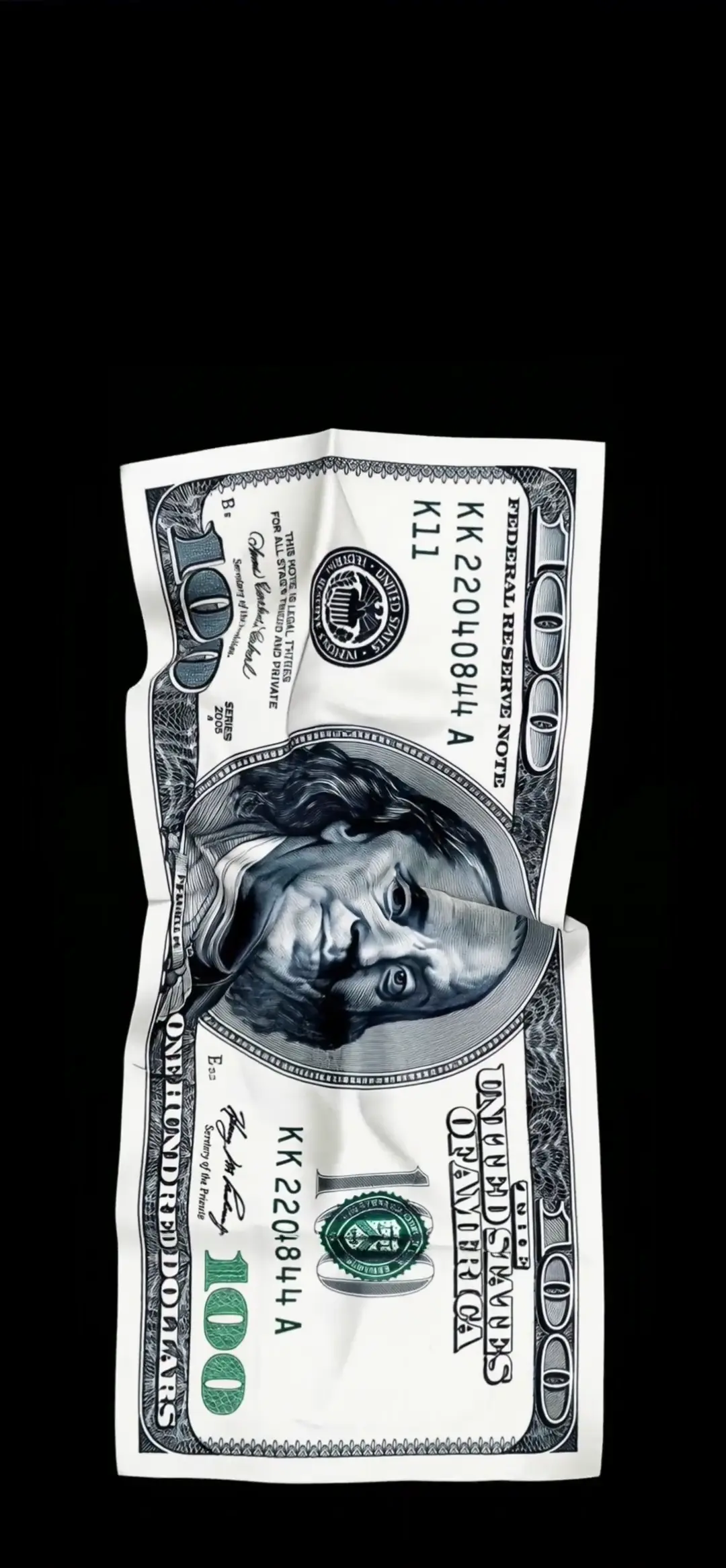 Minimalist Hundred Dollar Bill Live Wallpaper in 4K