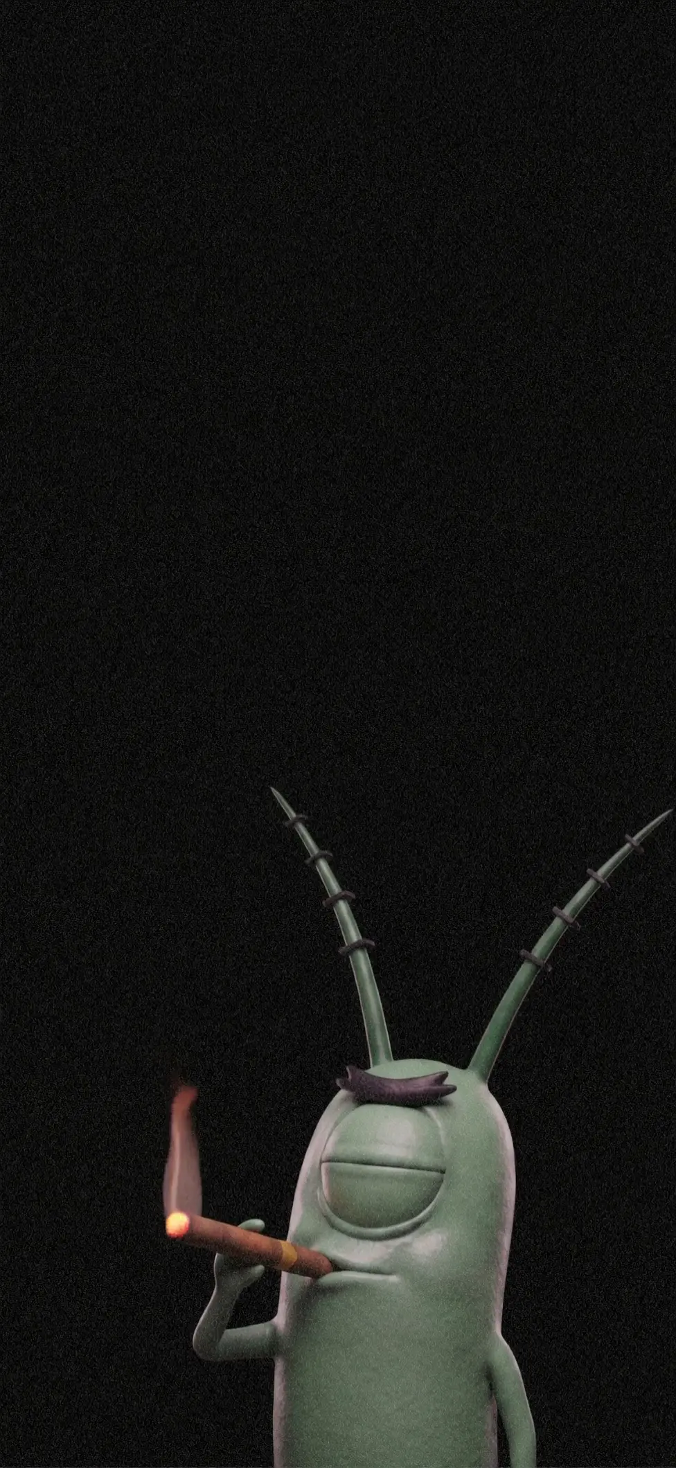 Plankton Smoking Cigar Cartoon 4K Live Wallpaper