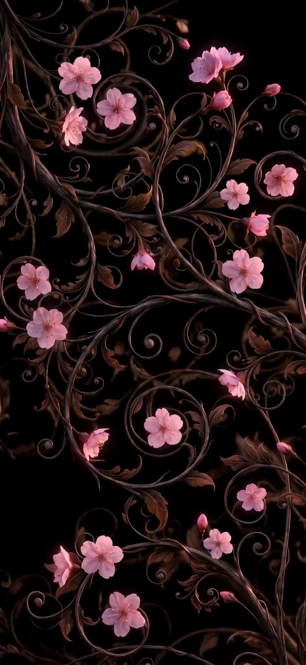 Elegant Cherry Blossom Vines Live Wallpaper in 4K