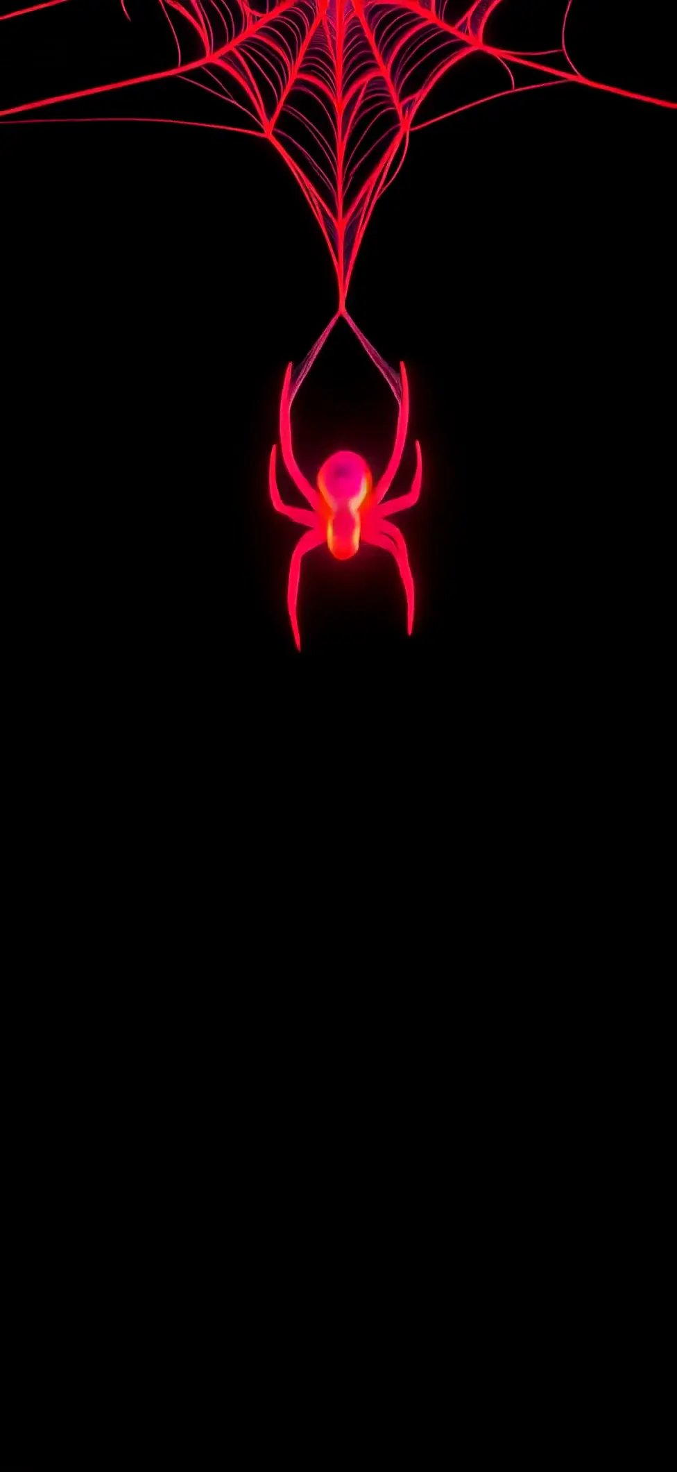 Neon Red Spider Minimalist Live Wallpaper in 4K
