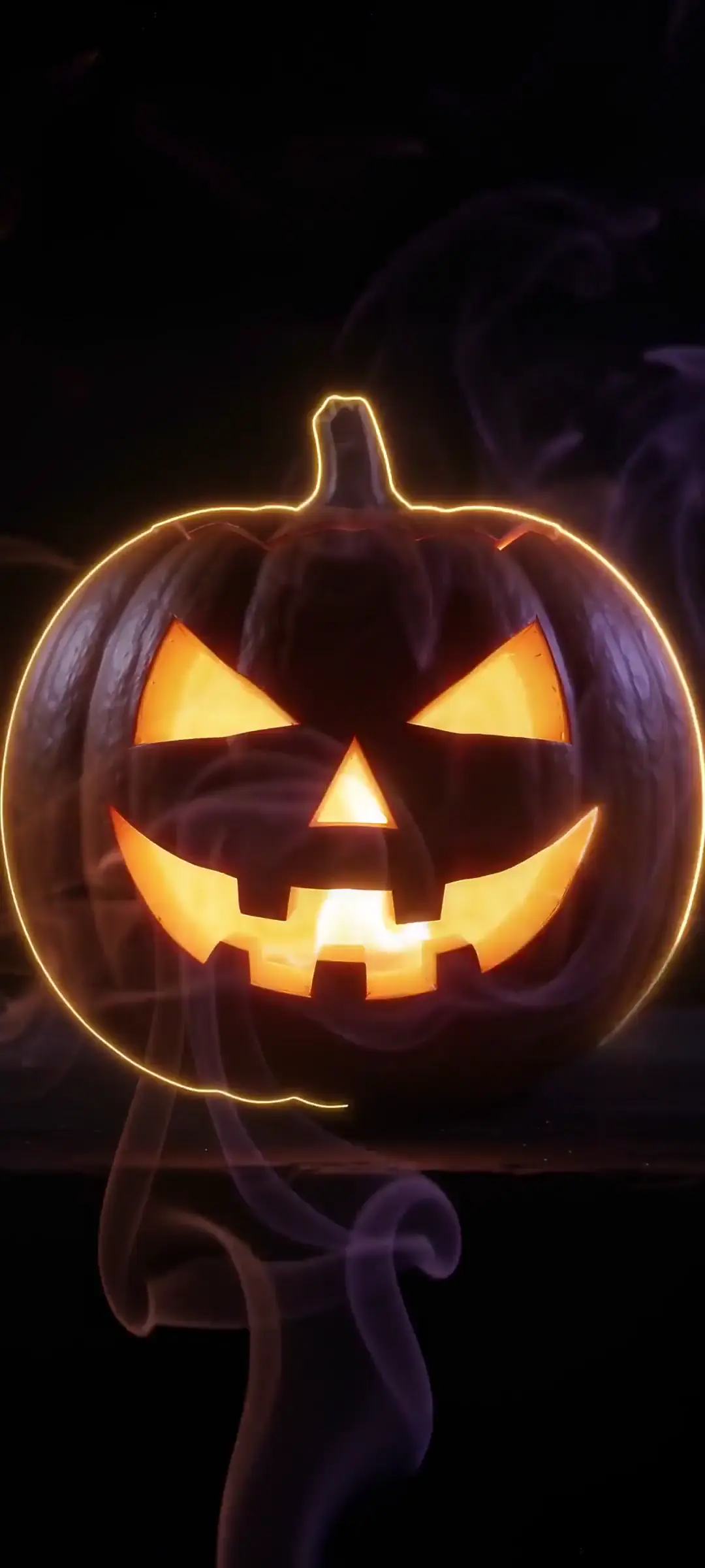Halloween Pumpkin Smoke Aesthetic Live Wallpaper 4K